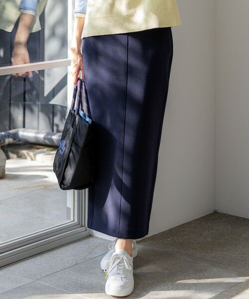 23区 / ニジュウサンク ミニ・ひざ丈スカート | コットンダンボール スカート（ネイビー系）