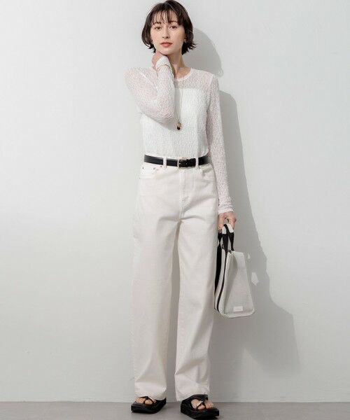 23区 / ニジュウサンク カットソー | 【SLOW/一部店舗限定】リンクルレース シアー カットソー | 詳細4