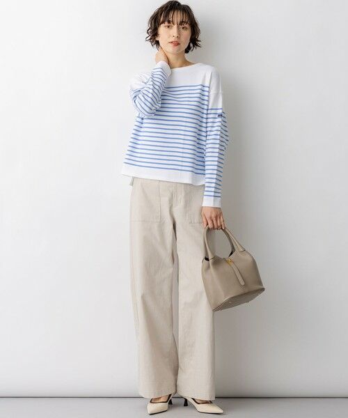 23区 / ニジュウサンク カットソー | Armor-lux パネルボーダー クロップド カットソー | 詳細11