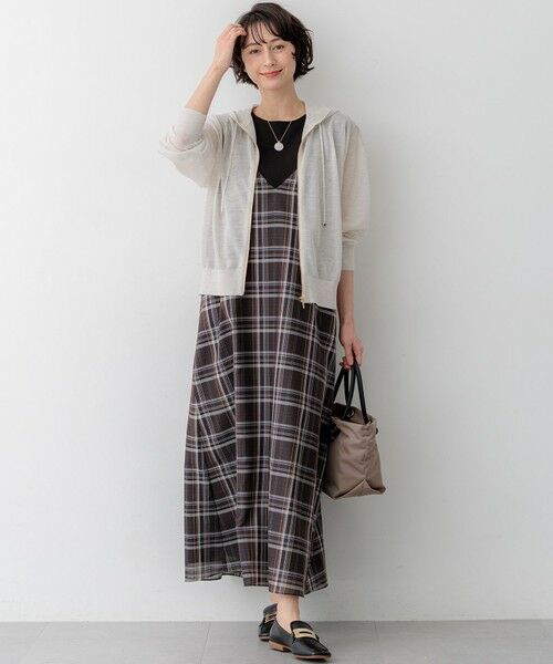 23区 / ニジュウサンク ロング・マキシ丈ワンピース | 【見上愛さん着用】ハイツイストシアーチェック キャミソールワンピース | 詳細5