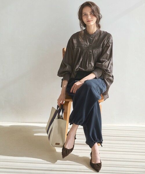 23区 / ニジュウサンク その他パンツ | 【SLOW/一部店舗限定】ガーメントツイル ワイドタック パンツ | 詳細28