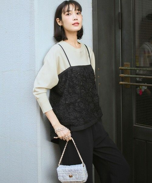 23区 / ニジュウサンク その他パンツ | ストレッチダブルクロス ワイドパンツ | 詳細3