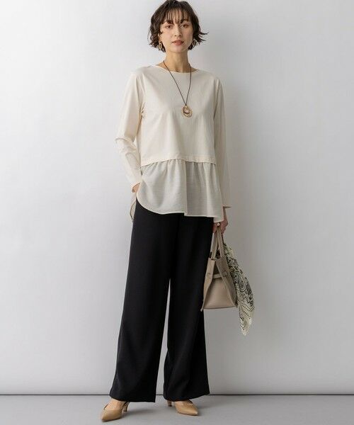 23区 / ニジュウサンク その他パンツ | ストレッチダブルクロス ワイドパンツ | 詳細5