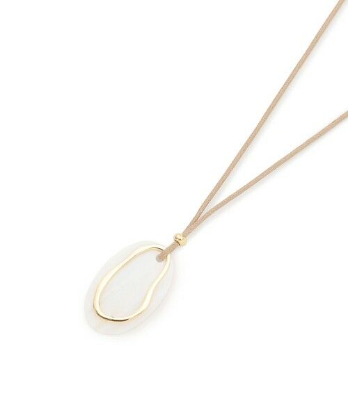 23区 / ニジュウサンク ネックレス・ペンダント・チョーカー | オーバルシェル コンビ ネックレス（ホワイト系）