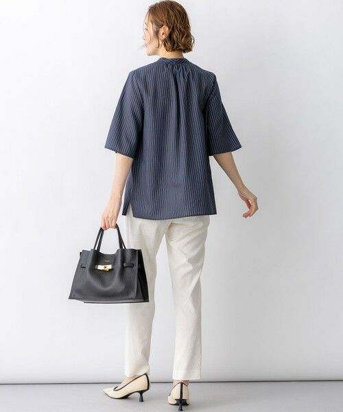 23区 / ニジュウサンク シャツ・ブラウス | ドライシアーストライプ フロントタック ブラウス | 詳細2