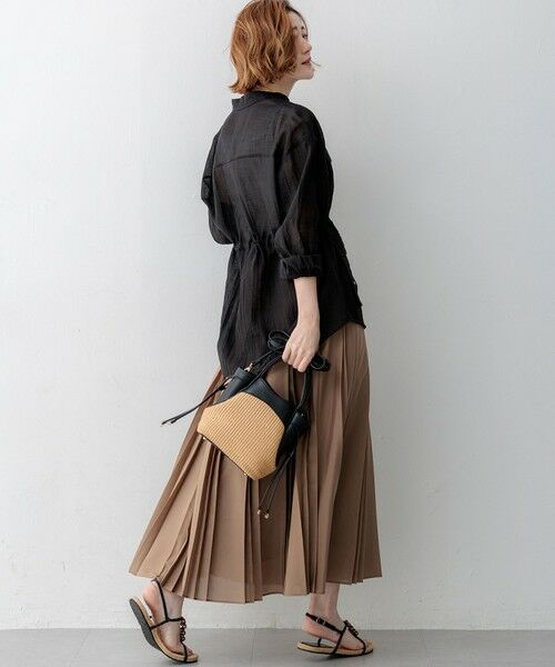 23区 / ニジュウサンク シャツ・ブラウス | 【見上愛さん着用】リネンミックスシアースラブ ミリタリー シャツジャケット | 詳細4