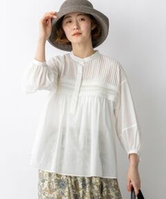 23区 / ニジュウサンク シャツ・ブラウス | コットンボイル ピンタック ブラウス