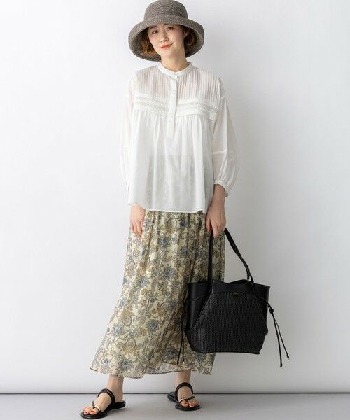 23区 / ニジュウサンク シャツ・ブラウス | コットンボイル ピンタック ブラウス | 詳細1