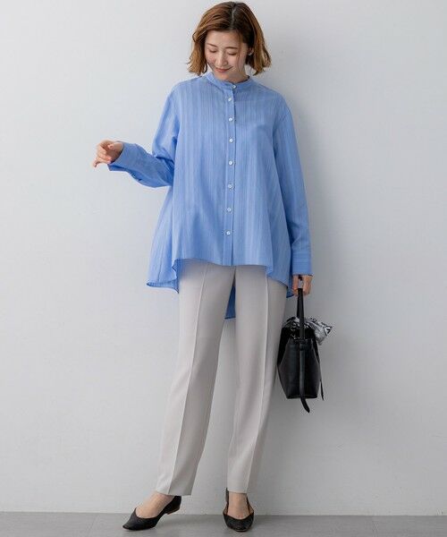 23区 / ニジュウサンク シャツ・ブラウス | ドビーストライプ バックタック フレアブラウス | 詳細15