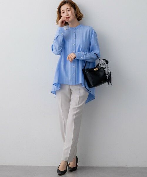 23区 / ニジュウサンク シャツ・ブラウス | ドビーストライプ バックタック フレアブラウス | 詳細16