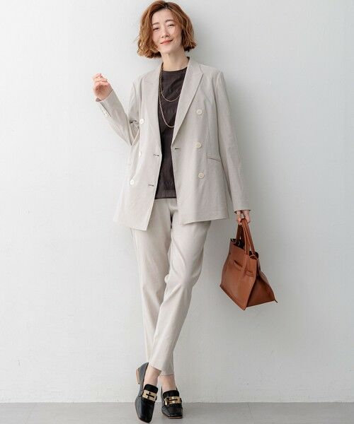 23区 / ニジュウサンク その他アウター | 【CanCam掲載】リネンレーヨンストレッチ ダブルジャケット | 詳細5