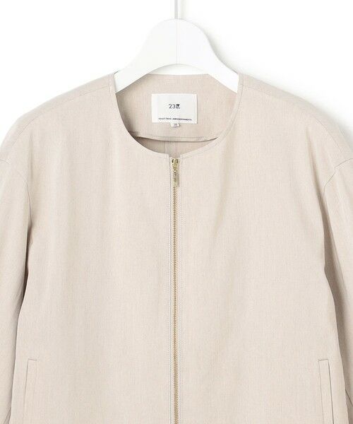 23区 / ニジュウサンク その他アウター | リネンレーヨンストレッチ ノーカラー ブルゾン | 詳細4