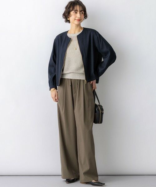 23区 / ニジュウサンク その他アウター | リネンレーヨンストレッチ ノーカラー ブルゾン | 詳細17