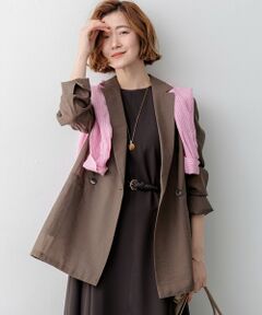 23区 / ニジュウサンク その他アウター | 【見上愛さん着用】ナイロンコットンシアーボイル ダブルジャケット