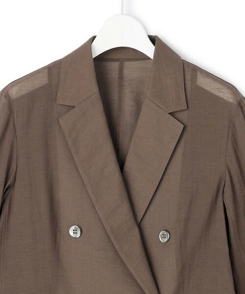 23区 / ニジュウサンク その他アウター | 【見上愛さん着用】ナイロンコットンシアーボイル ダブルジャケット | 詳細14