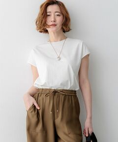 23区 / ニジュウサンク カットソー | 【WEB&一部店舗限定カラーあり】スビンハイツイスト フレンチスリーブ Tシャツ
