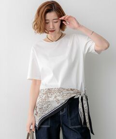 23区 / ニジュウサンク カットソー | スカーフコンビジャージー ウエストデザイン カットソー