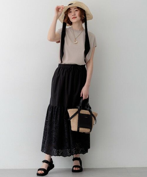 23区 / ニジュウサンク ニット・セーター | レーヨンポリエステルストレッチ フレンチスリーブ ニット | 詳細8