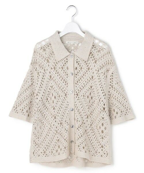 23区 / ニジュウサンク ニット・セーター | エンブロイダリーレース ポロ ニット | 詳細20