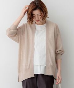 23区 / ニジュウサンク カーディガン・ボレロ | シャイニーシアー フロントオープン カーディガン
