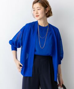 23区 / ニジュウサンク カーディガン・ボレロ | シャイニーシアー フロントオープン カーディガン
