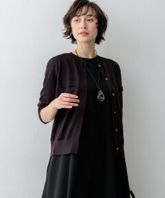 23区 / ニジュウサンク カーディガン・ボレロ | 【一部先行予約/WEB&一部店舗限定カラーあり】シャイニーシアー フラップポケット カーディガン