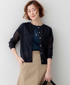 23区 / ニジュウサンク カーディガン・ボレロ | 【一部先行予約/WEB&一部店舗限定カラーあり】シャイニーシアー フラップポケット カーディガン