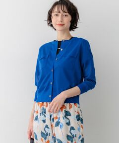 23区 / ニジュウサンク カーディガン・ボレロ | 【WEB&一部店舗限定カラーあり】シャイニーシアー フラップポケット カーディガン