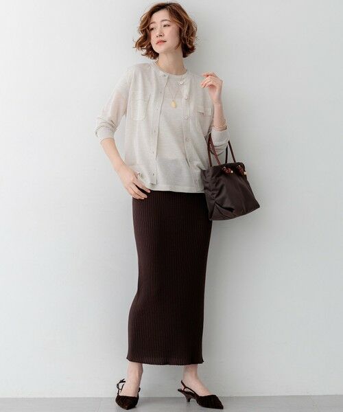 23区 / ニジュウサンク カーディガン・ボレロ | 【WEB&一部店舗限定カラーあり】シャイニーシアー フラップポケット カーディガン | 詳細2