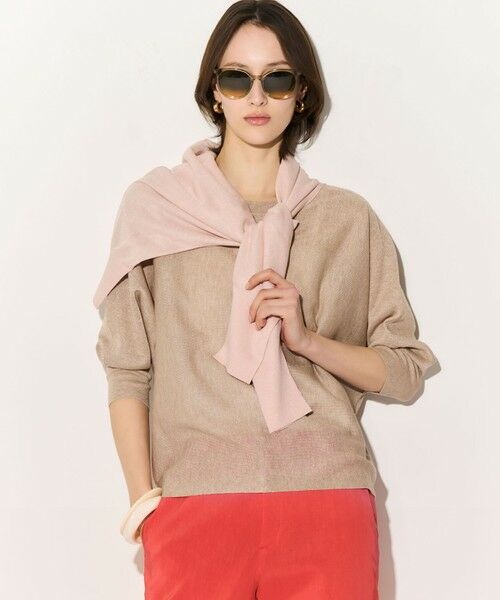 23区 / ニジュウサンク ニット・セーター | 【一部先行予約】シャイニーシアー ドルマン ニット（ベージュ系）