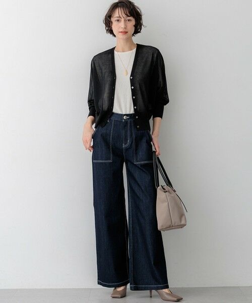 23区 / ニジュウサンク カーディガン・ボレロ | 【WEB&一部店舗限定カラーあり】シャイニーシアー ドルマンスリーブ カーディガン | 詳細7