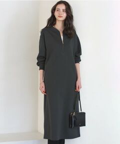 23区 / ニジュウサンク ロング・マキシ丈ワンピース | 【SLOW/一部店舗限定】ハイゲージテリー ハーフジップ ワンピース