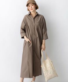 23区 / ニジュウサンク ミニ丈・ひざ丈ワンピース | 【先行予約】ナイロンコットンタフタ シャツワンピース