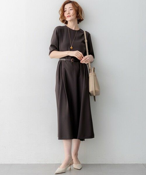 23区 / ニジュウサンク ロング・マキシ丈ワンピース | ストレッチジョーゼット フレアワンピース | 詳細4