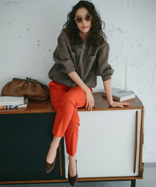 23区 / ニジュウサンク その他パンツ | 【CanCam掲載】リネンレーヨンストレッチ テーパード パンツ | 詳細1