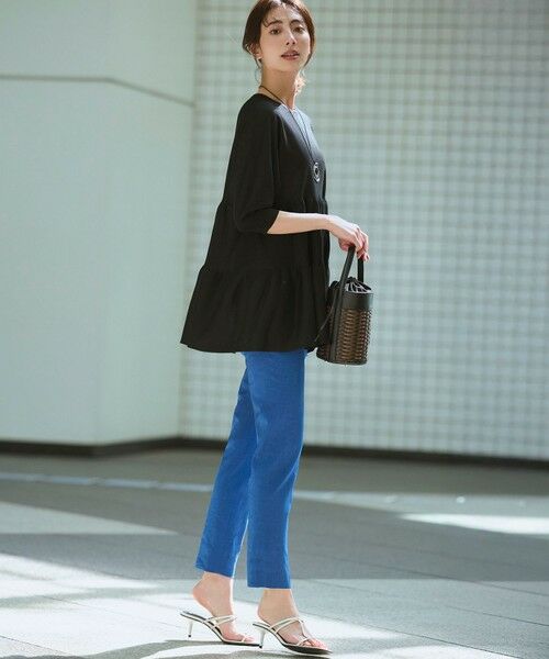 23区 / ニジュウサンク その他パンツ | 【CanCam掲載】リネンレーヨンストレッチ テーパード パンツ | 詳細13