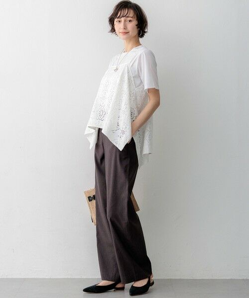 23区 / ニジュウサンク その他パンツ | リネンレーヨンストレッチ ワイドパンツ | 詳細26