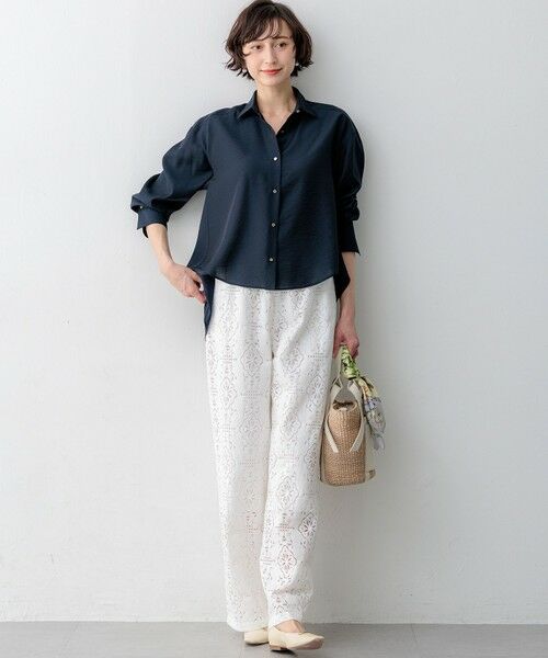 23区 / ニジュウサンク その他パンツ | 【見上愛さん着用】ラッセルオーナメントレース ワイド パンツ | 詳細3