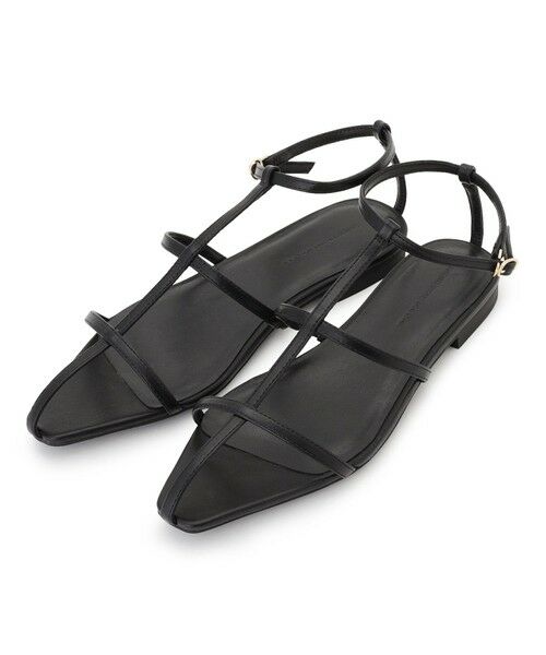 23区 / ニジュウサンク サンダル | 【見上愛さん着用】ポインテッド Tストラップ サンダル（ブラック系）