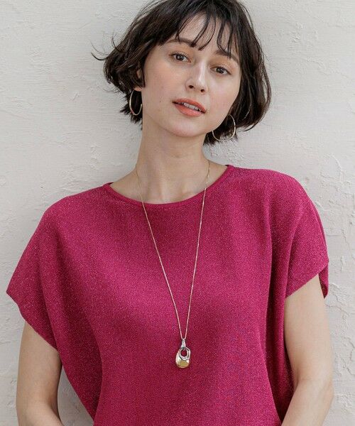 23区 / ニジュウサンク ネックレス・ペンダント・チョーカー | メタルドロップ＆リング ネックレス（ゴールド系）