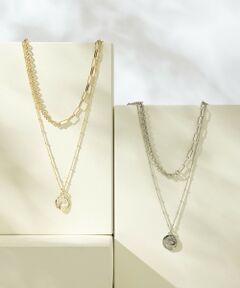 23区 / ニジュウサンク ネックレス・ペンダント・チョーカー | 【WEB&一部店舗限定】アシンメトリーチェーンコイン ネックレス
