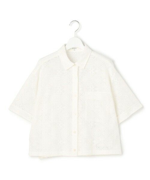 23区 / ニジュウサンク シャツ・ブラウス | 【SLOW/一部店舗限定】モチーフレース 半袖 シャツ | 詳細1