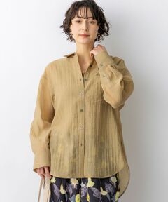 23区 / ニジュウサンク シャツ・ブラウス | リネンミックスシアースラブ オーバーシャツ