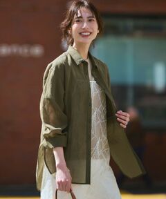 23区 / ニジュウサンク シャツ・ブラウス | リネンミックスシアースラブ オーバーシャツ