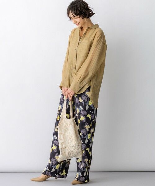 23区 / ニジュウサンク シャツ・ブラウス | リネンミックスシアースラブ オーバーシャツ | 詳細8