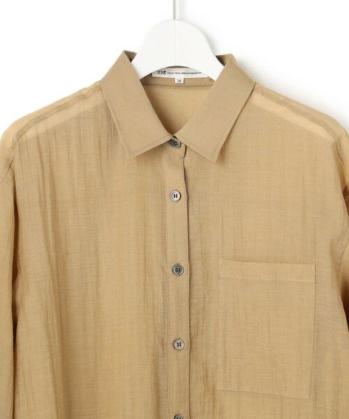 23区 / ニジュウサンク シャツ・ブラウス | リネンミックスシアースラブ オーバーシャツ | 詳細11