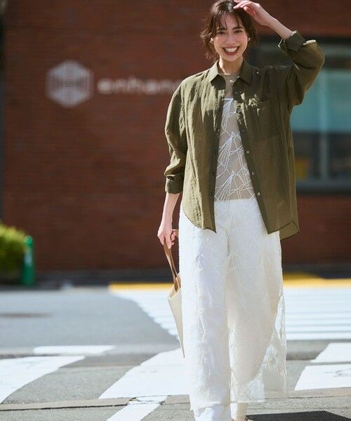 23区 / ニジュウサンク シャツ・ブラウス | リネンミックスシアースラブ オーバーシャツ | 詳細18