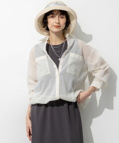 23区 / ニジュウサンク シャツ・ブラウス | 【見上愛さん着用】ナイロンコットンシアーボイル ドロストシャツ