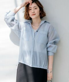 23区 / ニジュウサンク シャツ・ブラウス | 【見上愛さん着用】ナイロンコットンシアーボイル ドロストシャツ