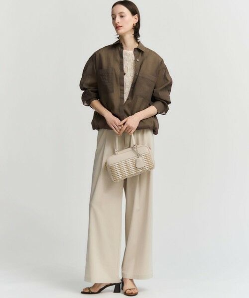 23区 / ニジュウサンク シャツ・ブラウス | 【見上愛さん着用】ナイロンコットンシアーボイル ドロストシャツ | 詳細2